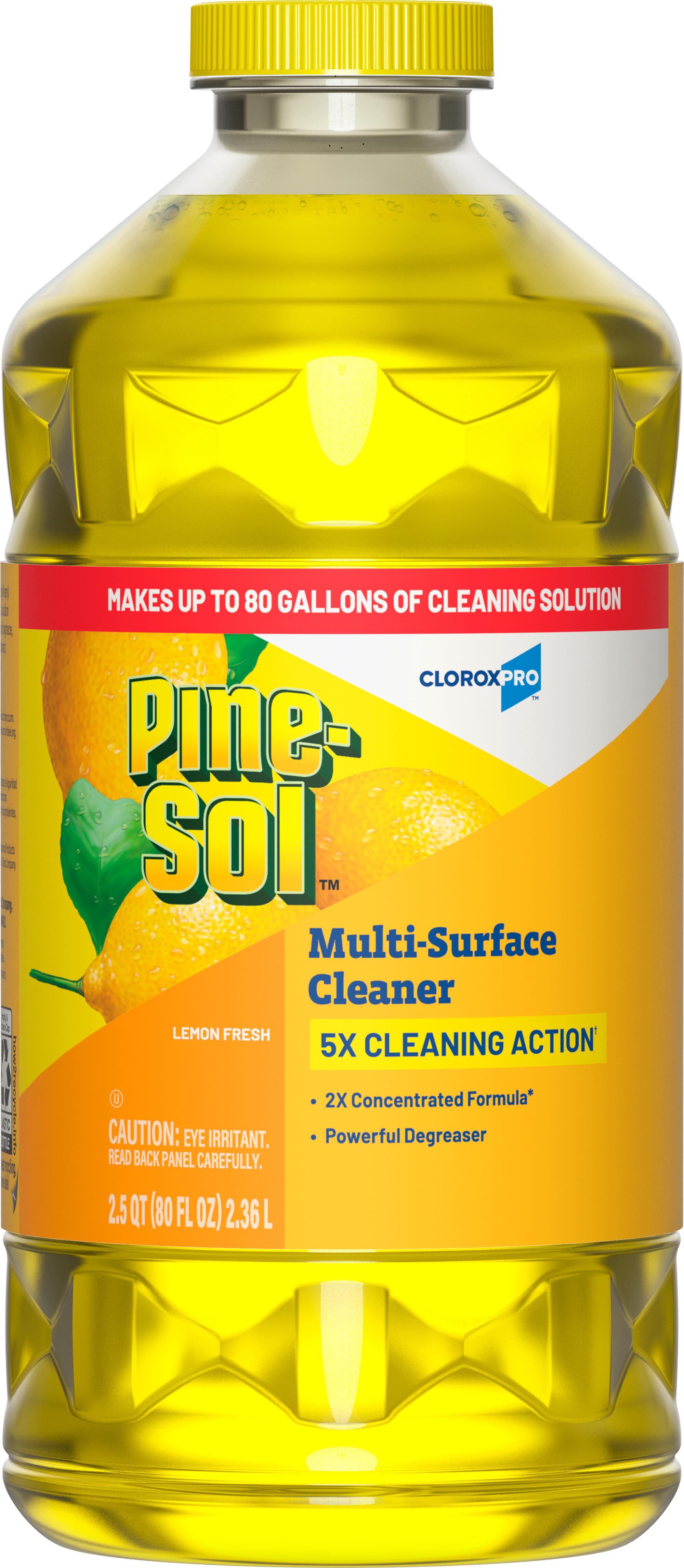 Pine-Sol® Lemon All Purpose Cleaner Deodorizer 80 OZ Multi Surface Screw Cap 3/Case
