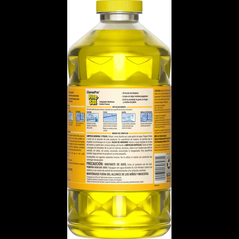 Pine-Sol® Lemon All Purpose Cleaner Deodorizer 80 OZ Multi Surface Screw Cap 3/Case