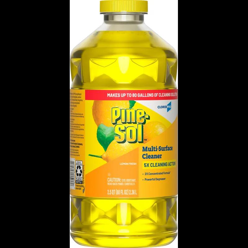 Pine-Sol® Lemon All Purpose Cleaner Deodorizer 80 OZ Multi Surface Screw Cap 3/Case
