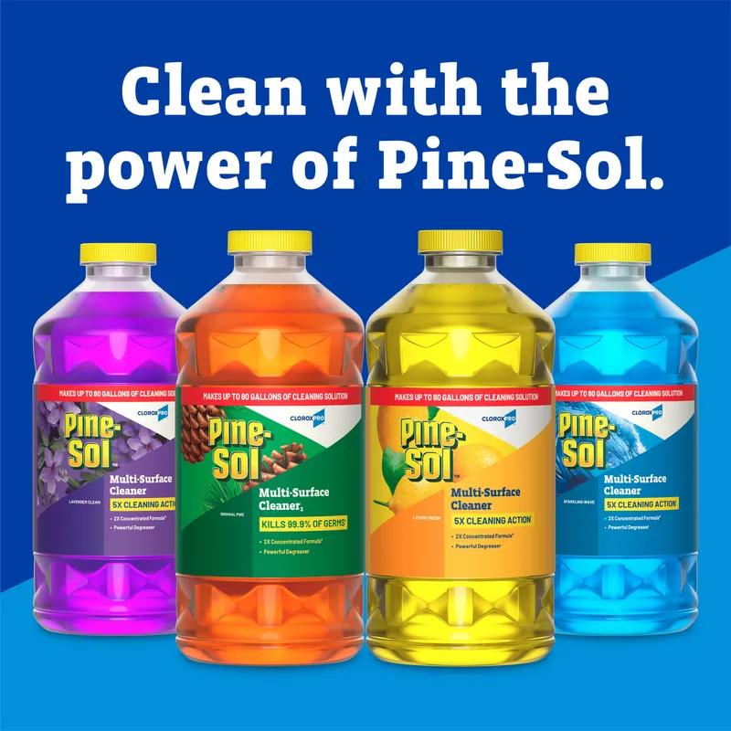 Pine-Sol® Lemon All Purpose Cleaner Deodorizer 80 OZ Multi Surface Screw Cap 3/Case