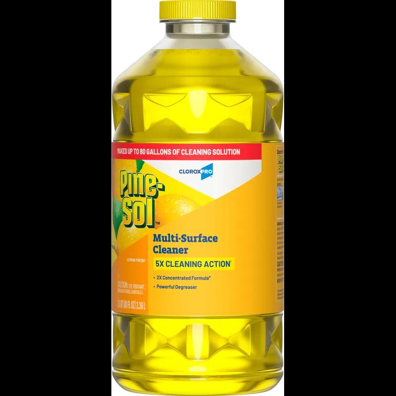 Pine-Sol® Lemon All Purpose Cleaner Deodorizer 80 OZ Multi Surface Screw Cap 3/Case