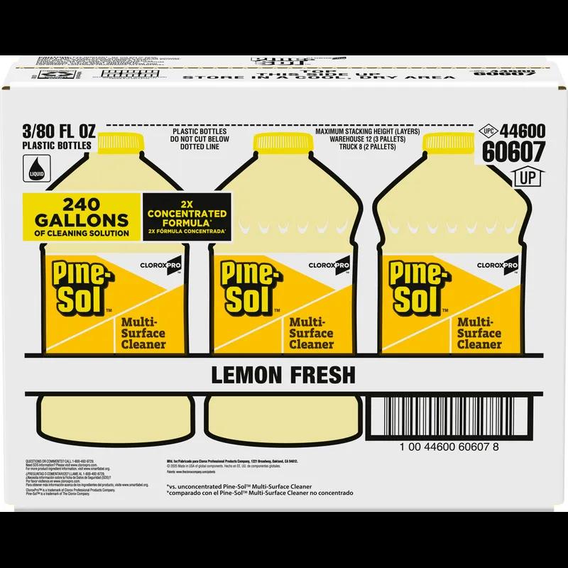 Pine-Sol® Lemon All Purpose Cleaner Deodorizer 80 OZ Multi Surface Screw Cap 3/Case