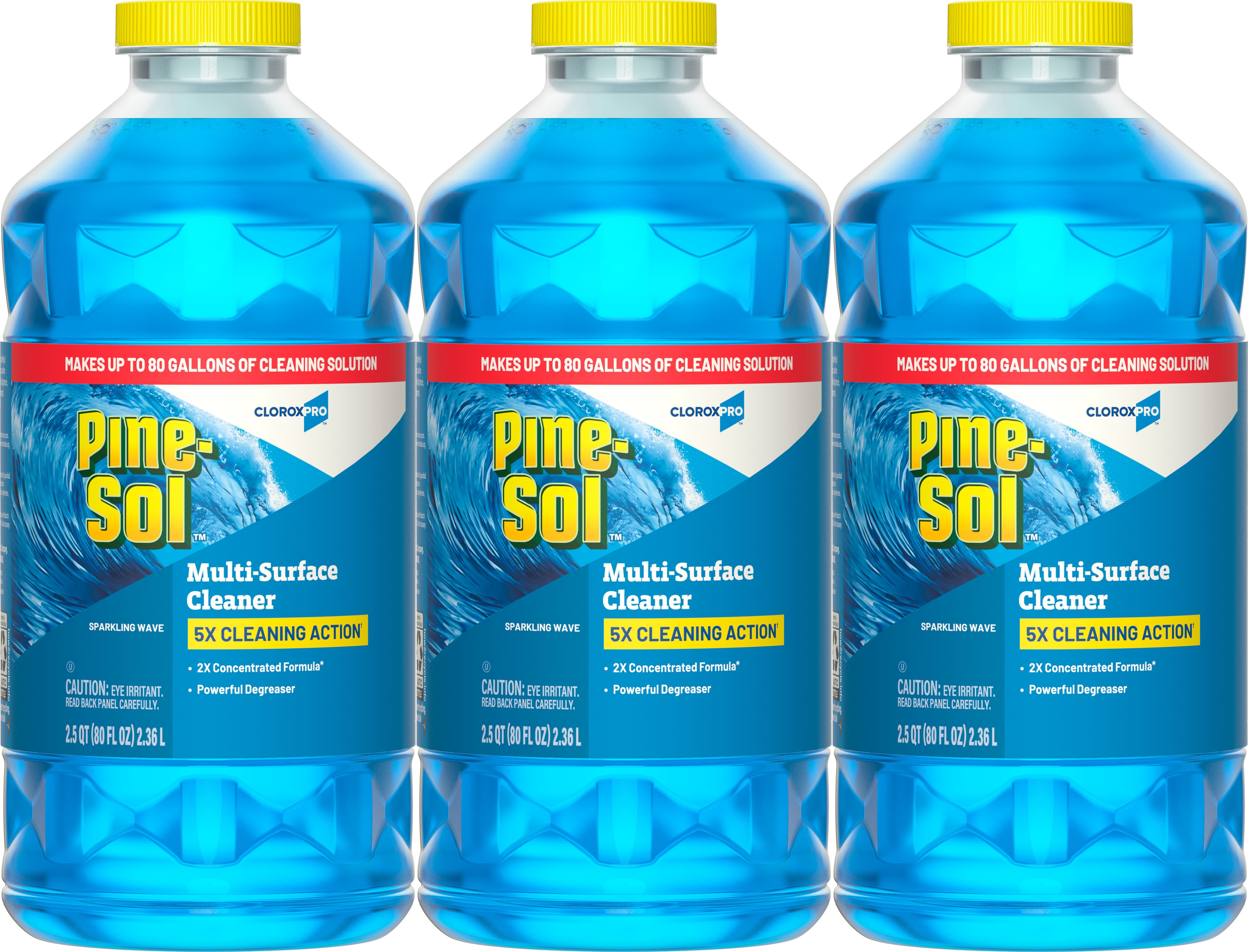 Pine-Sol® Sparkling Wave All Purpose Cleaner Deodorizer 80 OZ Multi Surface Antibacterial 3/Case