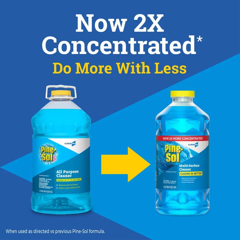 Pine-Sol® Sparkling Wave All Purpose Cleaner Deodorizer 80 OZ Multi Surface Antibacterial 3/Case