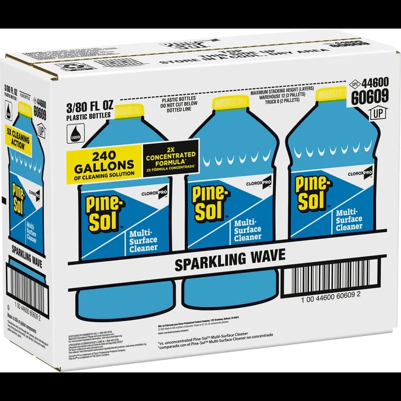 Pine-Sol® Sparkling Wave All Purpose Cleaner Deodorizer 80 OZ Multi Surface Antibacterial 3/Case