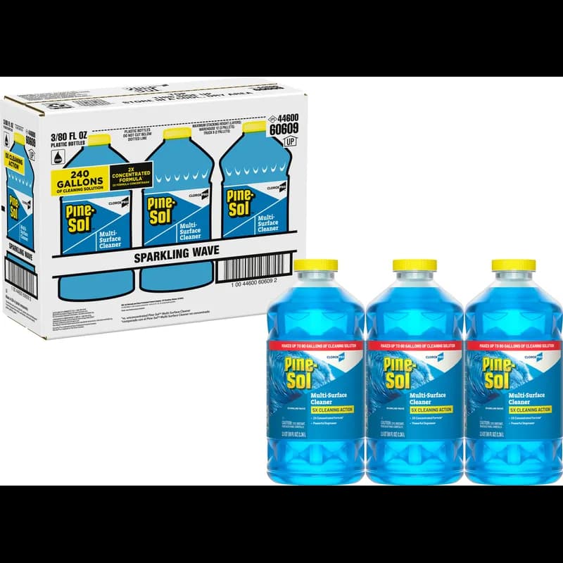 Pine-Sol® Sparkling Wave All Purpose Cleaner Deodorizer 80 OZ Multi Surface Antibacterial 3/Case