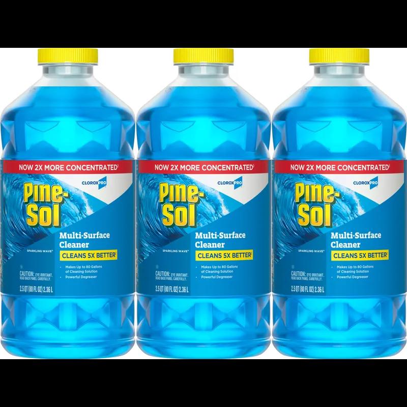 Pine-Sol® Sparkling Wave All Purpose Cleaner Deodorizer 80 OZ Multi Surface Antibacterial 3/Case
