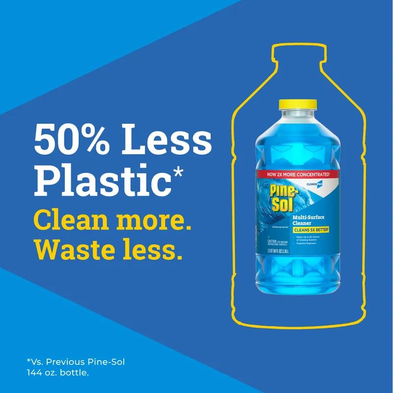 Pine-Sol® Sparkling Wave All Purpose Cleaner Deodorizer 80 OZ Multi Surface Antibacterial 3/Case