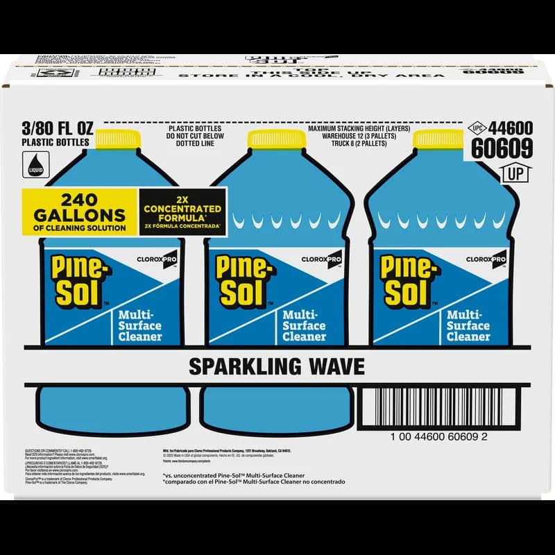 Pine-Sol® Sparkling Wave All Purpose Cleaner Deodorizer 80 OZ Multi Surface Antibacterial 3/Case