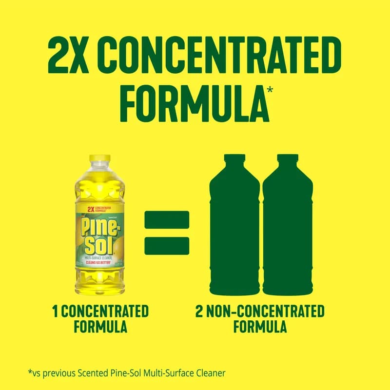 Pine-Sol® Lemon All Purpose Cleaner Deodorizer 14 OZ Screw Cap 12/Case