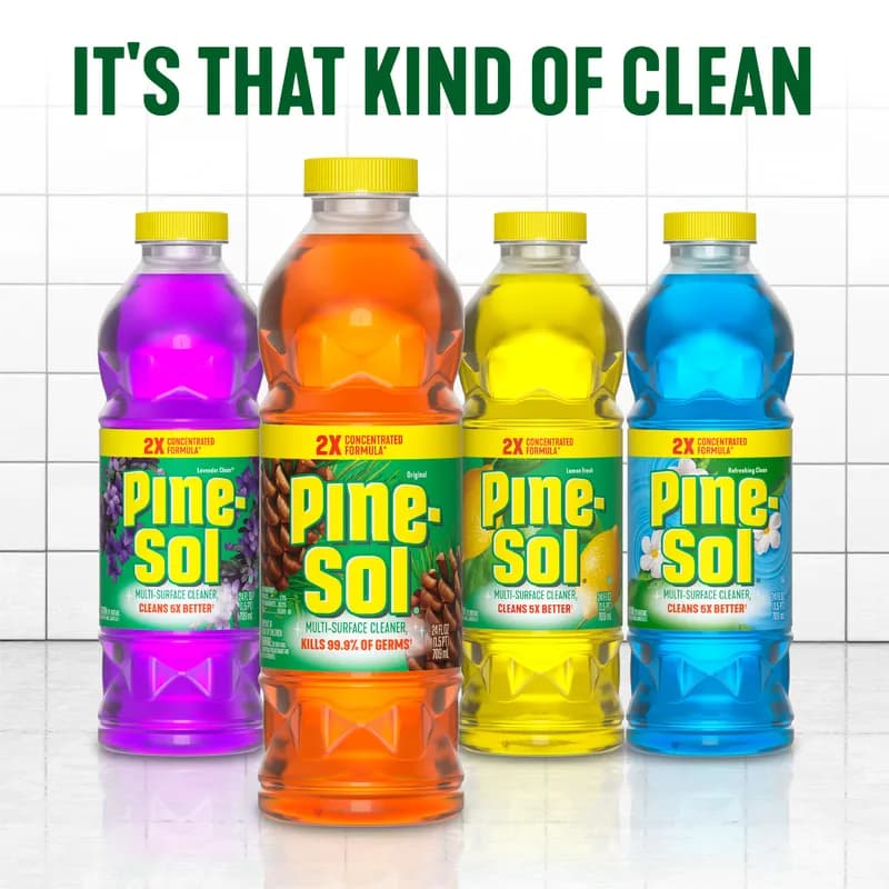 Pine-Sol® Lemon All Purpose Cleaner Deodorizer 14 OZ Screw Cap 12/Case