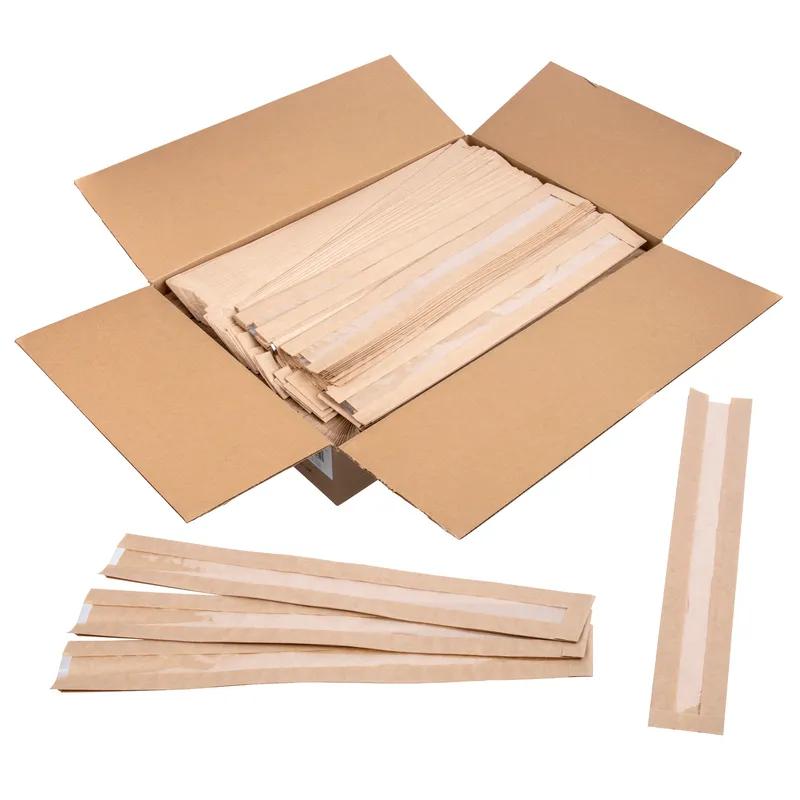 Bread Bag 3.5X2X26 IN Paper Natural Plain Panel With Window 1000/Case