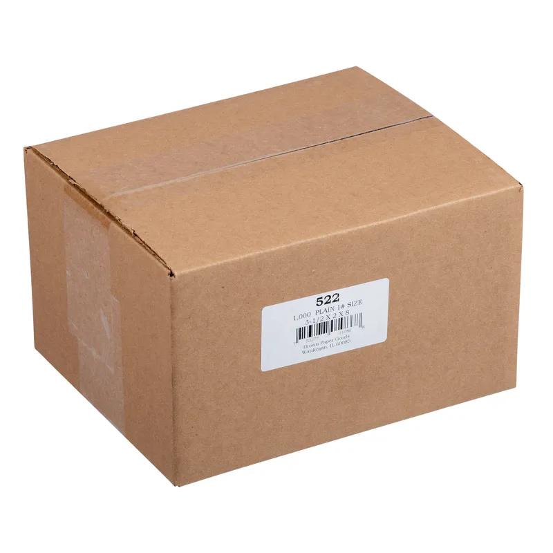 Popcorn Bag 3.5X2X8 IN Paper 1# White Plain 6000/Case