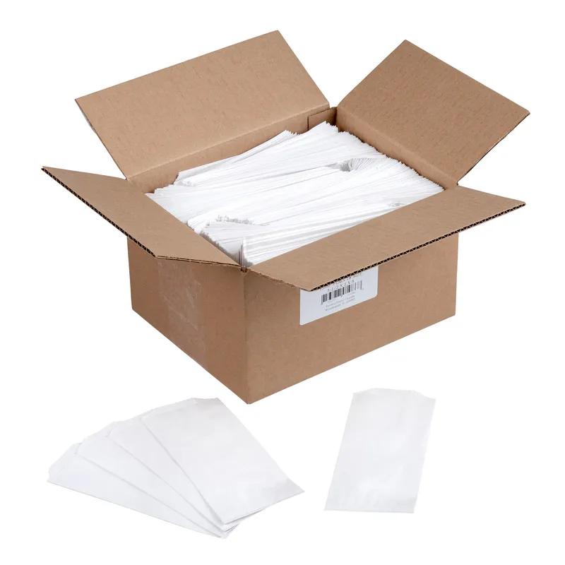 Popcorn Bag 3.5X2X8 IN Paper 1# White Plain 6000/Case