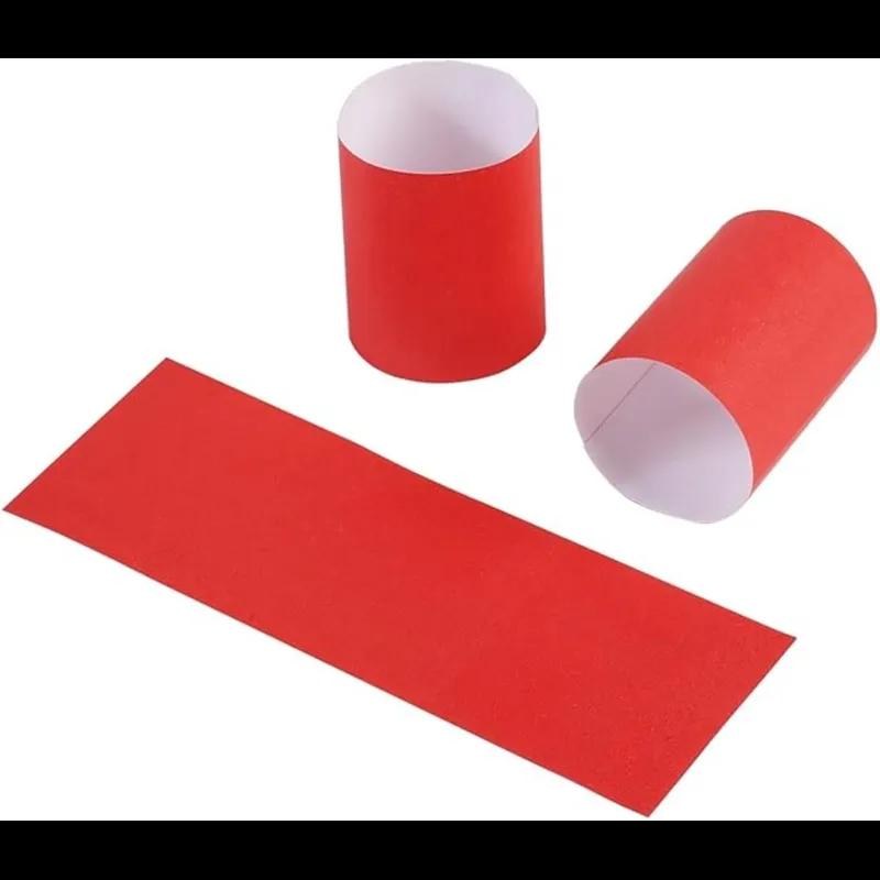 Napkin Bands 4.5X1.5 IN Red 2000/Box