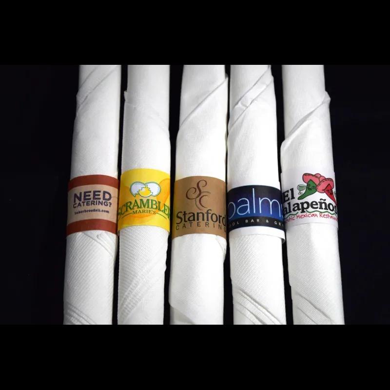 Napkin Bands 4.5X1.5 IN Yellow 2000 Count/Pack 10 Packs/Case 20000 Count/Case