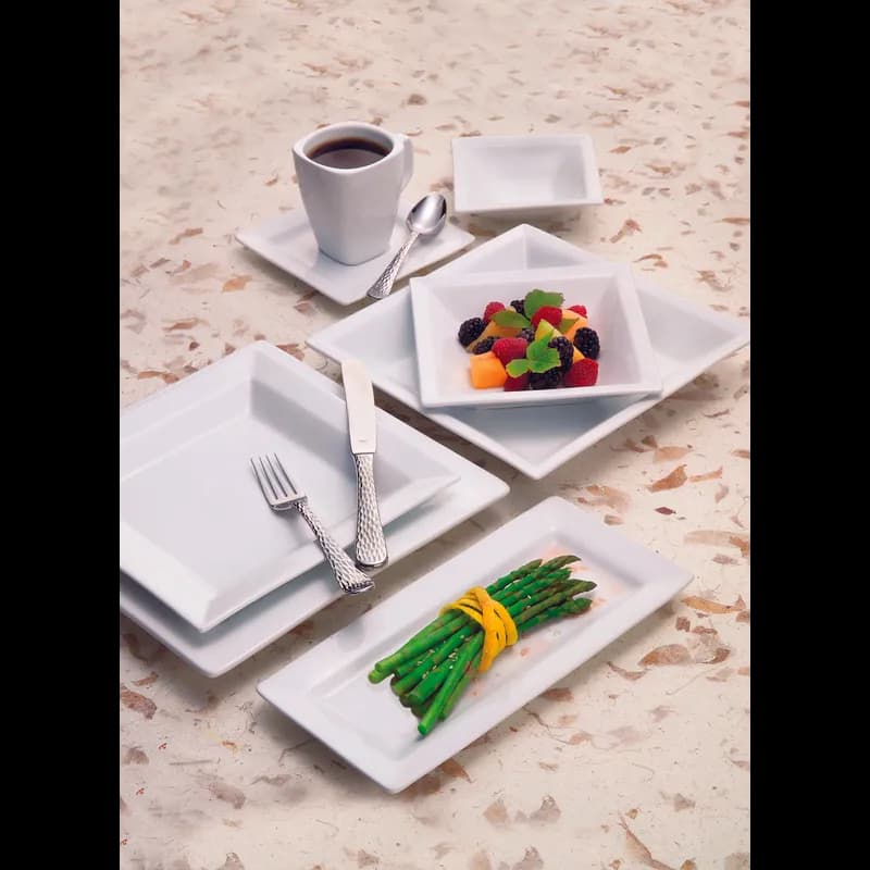 Slate Plate 8X5.63X1 IN Porcelain Rectangle 24/Case