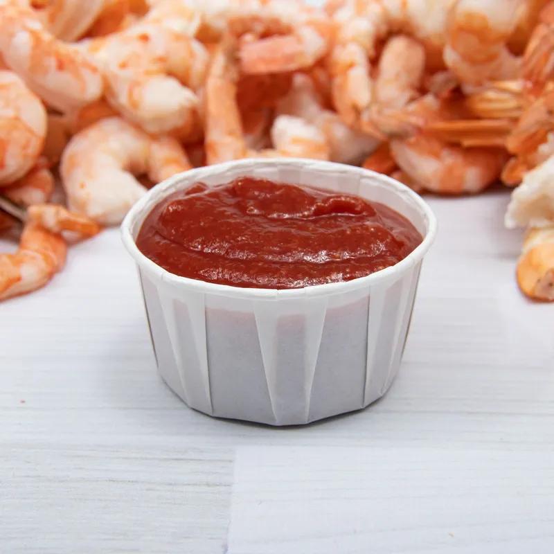 Solo® Souffle & Portion Cup 3.25 OZ Treated Paper White Freezer Safe 250 Count/Pack 20 Packs/Case 5000 Count/Case