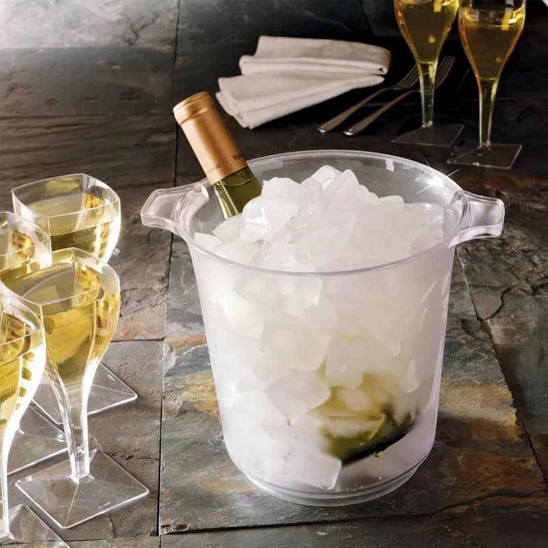 Ice Bucket 64 OZ PS Clear Round 6/Case