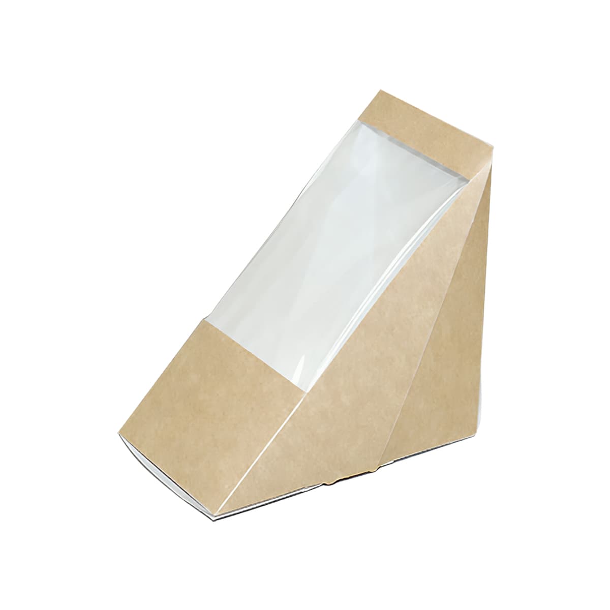 Sandwich Wedge Take-Out Box Large (LG) Kraft Triangle 500/Case