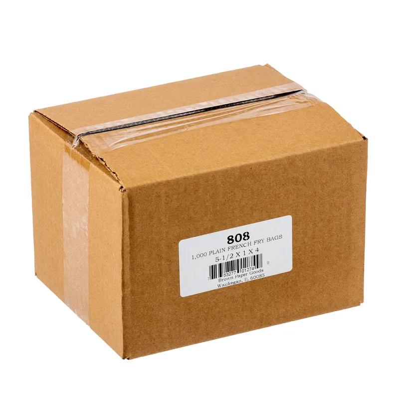 French Fry Bag 5.5X1X4 IN Paper White Plain 1000/Box
