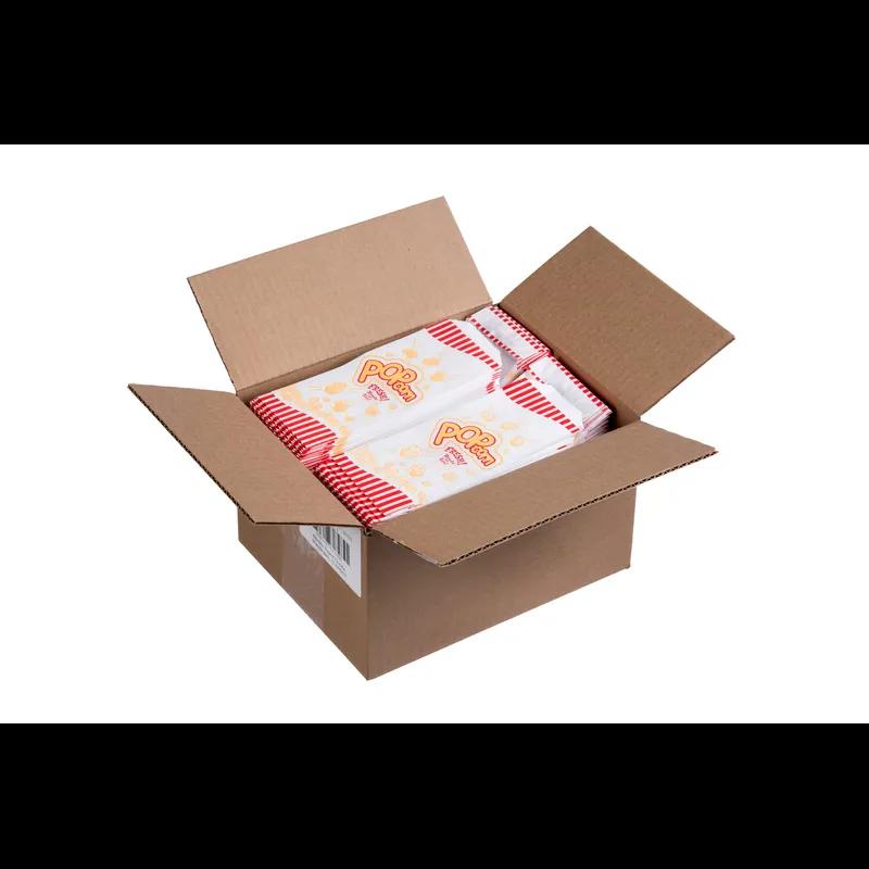 Popcorn Bag 3.5X2X8 IN Paper 1# White Popcorn Fresh! Design 1000/Case