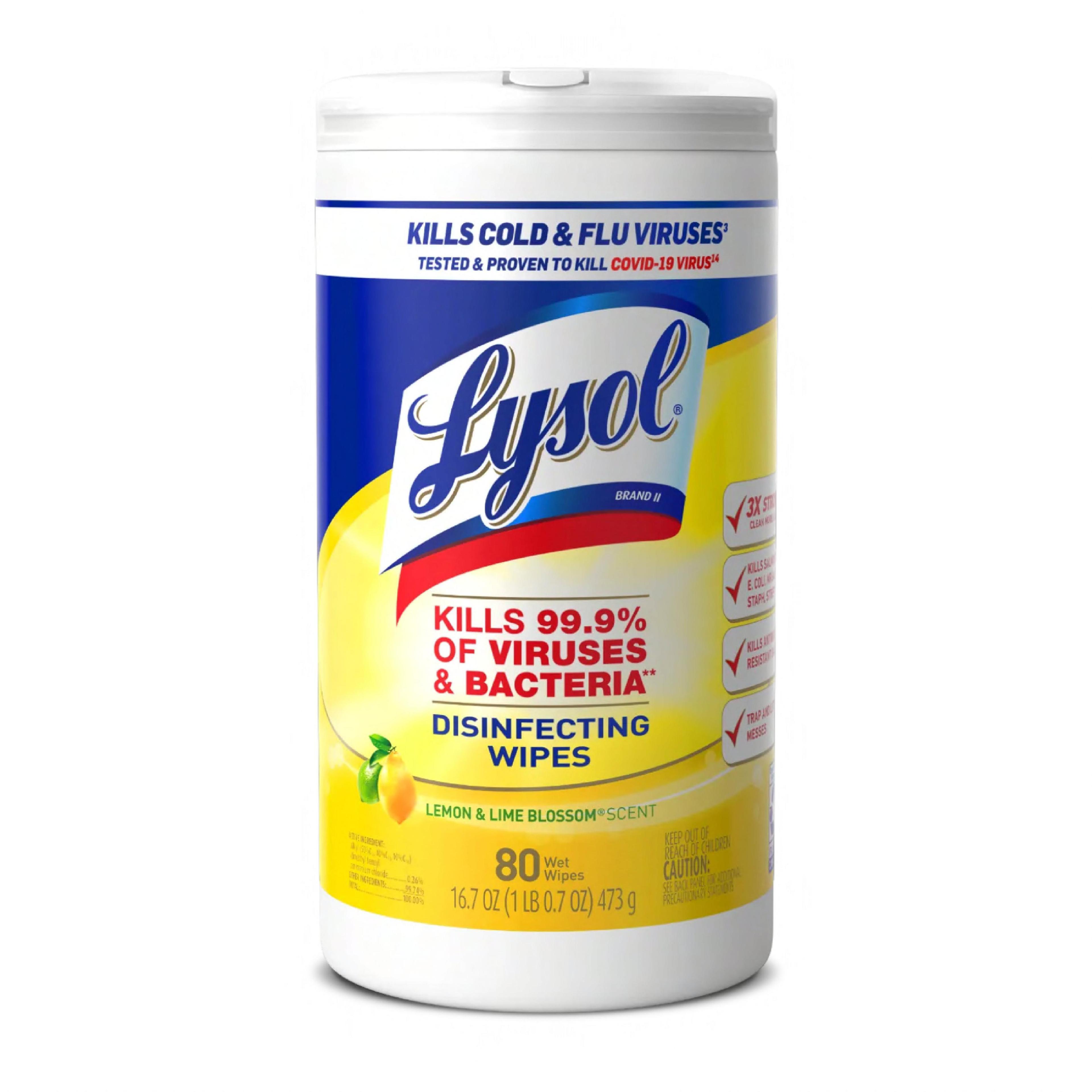 Lysol® Disinfectant Wipe 80 Count/Pack 6 Packs/Case