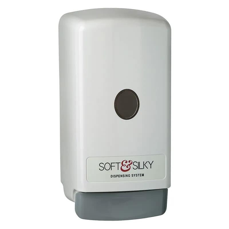 Soft & Silky Soap Dispenser 800 mL White Plastic 1/Each
