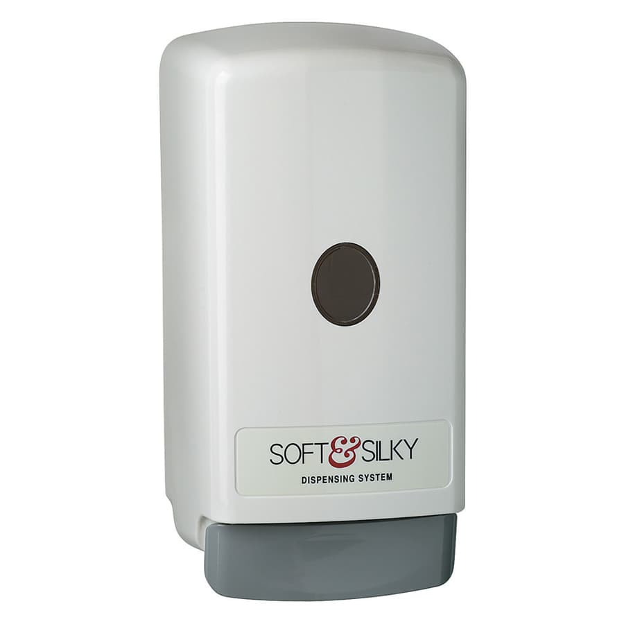 Soft & Silky Soap Dispenser 800 mL White Plastic 1/Each