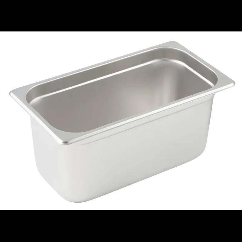 Food Pan 1/3 Size 12.875X7X6 IN Rectangle 18/8 Stainless Steel 6/Case