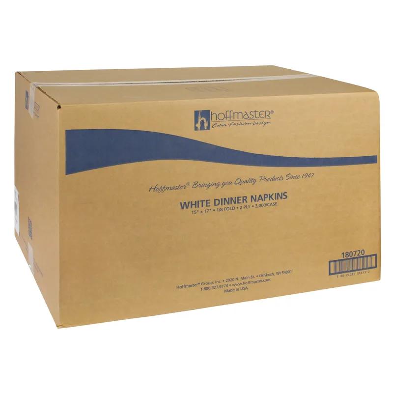 Dinner Napkins 17X15 IN 2PLY 1/8 Fold 125 Count/Pack 24 Packs/Case 3000 Count/Case