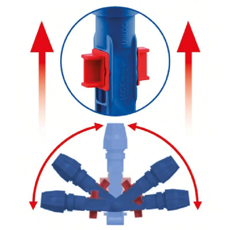 Mop Holder Frame 16 IN Blue PP Polyamide PE Locking Connector 10/Case