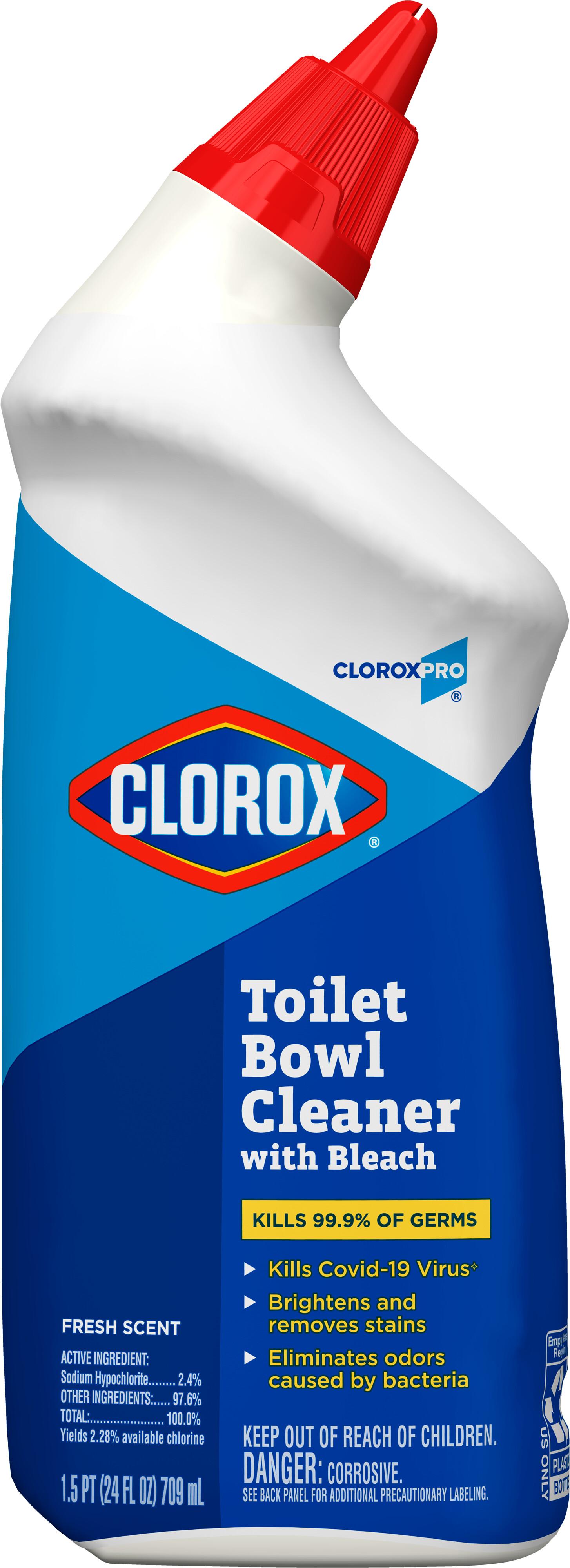 Clorox® Floral Fresh Scent Toilet Bowl Cleaner Deodorizer 24 FLOZ Multi Surface RTU Bleach Antibacterial 12/Case