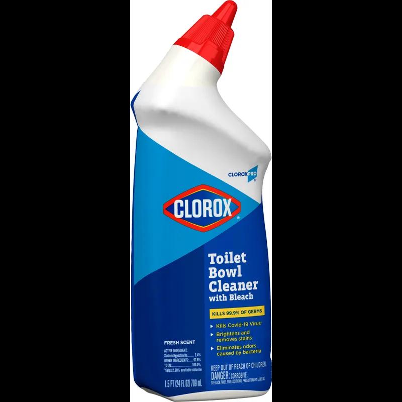 Clorox® Floral Fresh Scent Toilet Bowl Cleaner Deodorizer 24 FLOZ Multi Surface RTU Bleach Antibacterial 12/Case