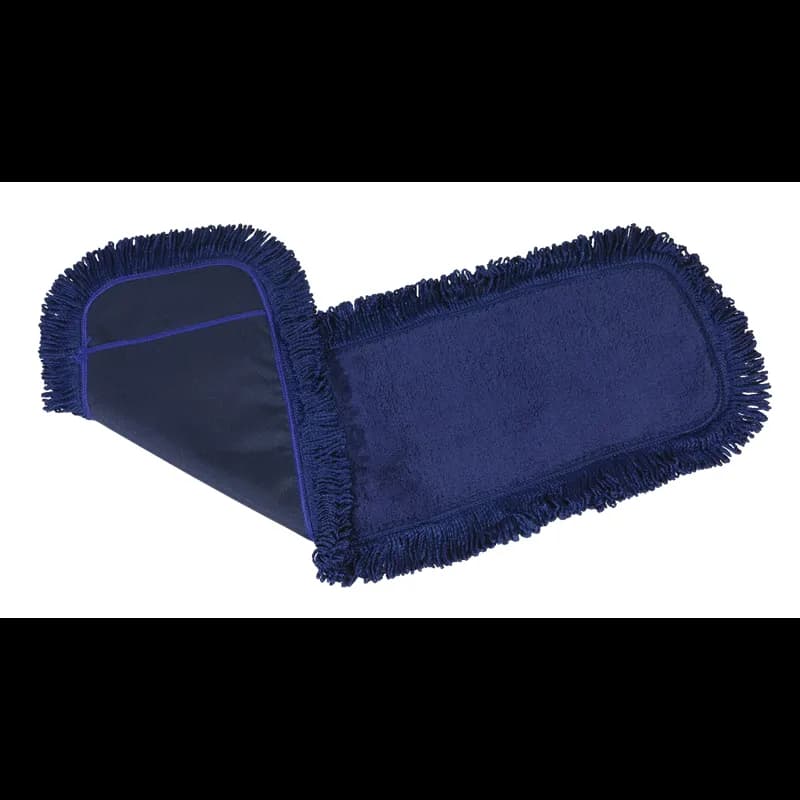 MaxiPlus® Dust Mop Head 36X5 IN Blue Slip-On Slot Pocket Backing With Fringe 1/Each