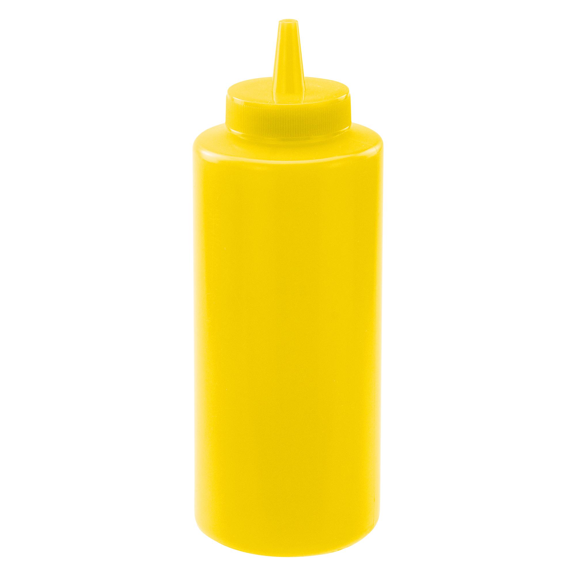 Bottle 12 OZ 2.25X7 IN Plastic Yellow Squeeze Regular 1/Each