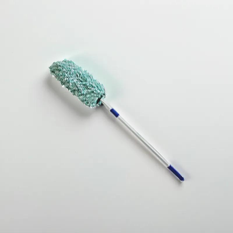 Duster Microfiber Green White Reusable Launderable 34-51 In Extension Handle Wave Material 1/Each