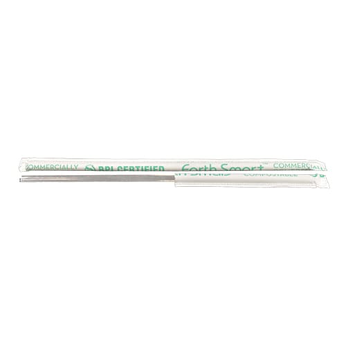 Earth Smart Jumbo Straw 0.209X7.75 IN Cellulose Acetate Clear Wrapped 5000/Case