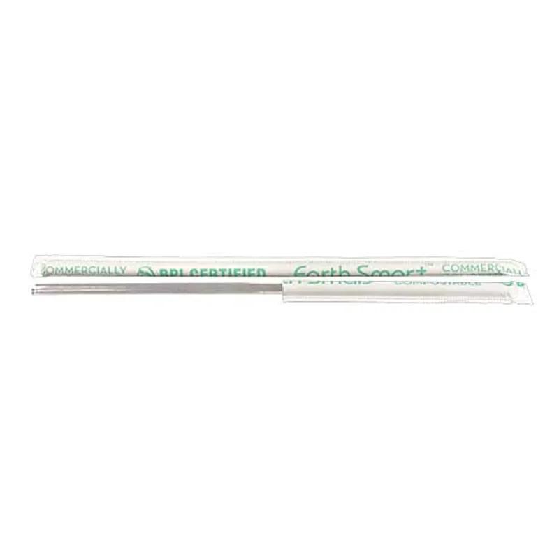 Earth Smart Jumbo Straw 0.209X7.75 IN Cellulose Acetate Emerald Wrapped 5000/Case