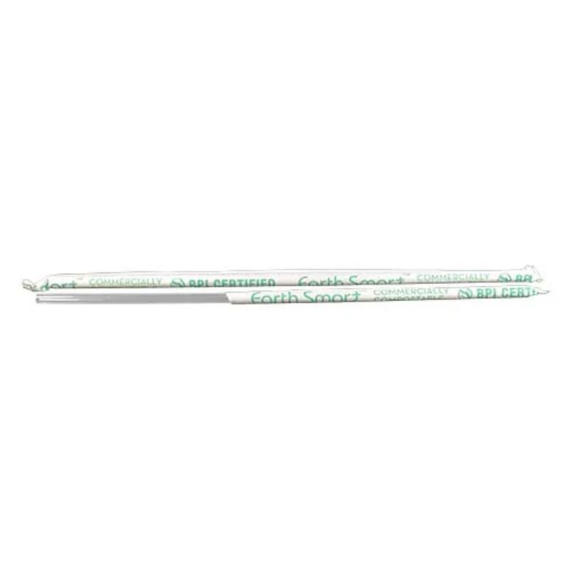 Earth Smart Jumbo Straw 0.209X10.25 IN Cellulose Acetate Emerald Wrapped 2000/Case