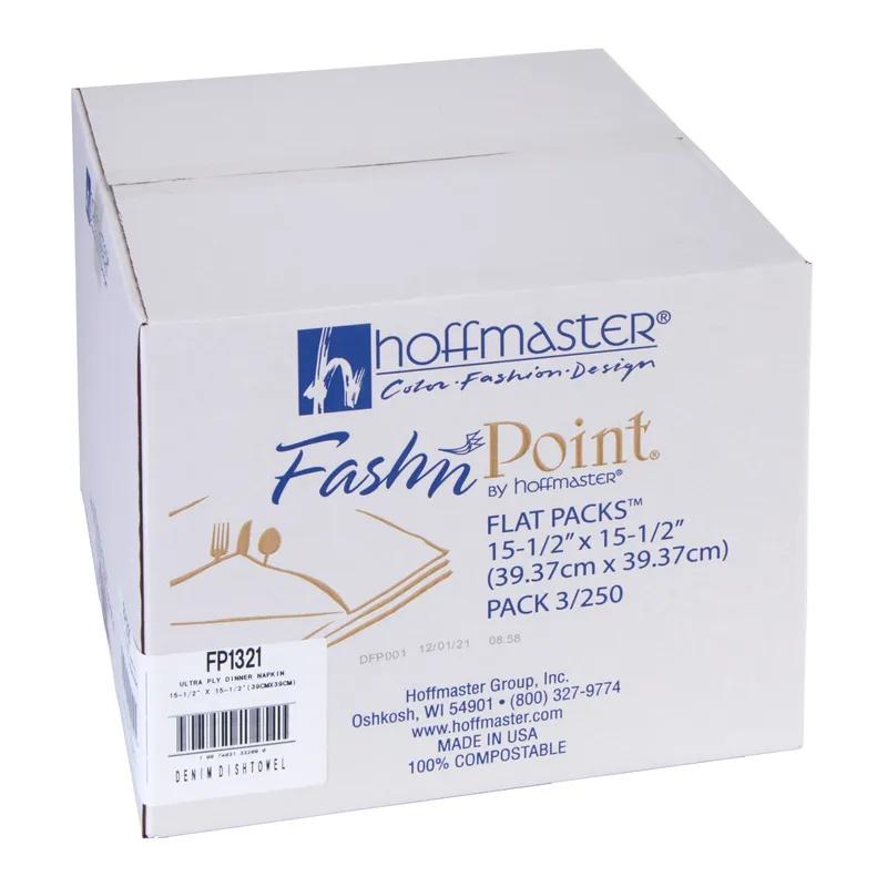 Dinner Napkins 15.5X15.5 IN Blue 2 Color Flat 250 Count/Pack 3 Packs/Case 750 Count/Case