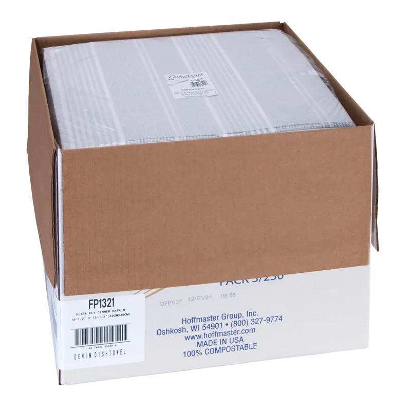 Dinner Napkins 15.5X15.5 IN Blue 2 Color Flat 250 Count/Pack 3 Packs/Case 750 Count/Case