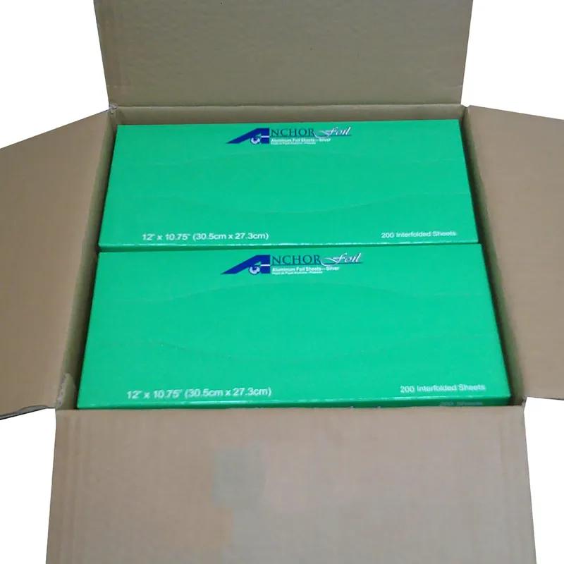 Foil Sheets 12X10.75 IN Aluminum Pop-Up 200 Sheets/Pack 12 Box/Case 2400 Sheets/Case
