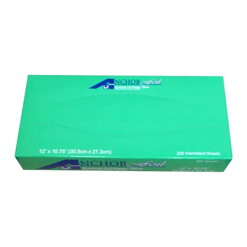 Foil Sheets 12X10.75 IN Aluminum Pop-Up 200 Sheets/Pack 12 Box/Case 2400 Sheets/Case