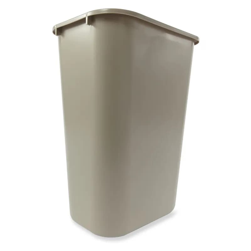 1-Stream Trash Can 15.25X11X19.88 IN 10.25 GAL 41 QT Beige Rectangle Resin Deskside 1/Each