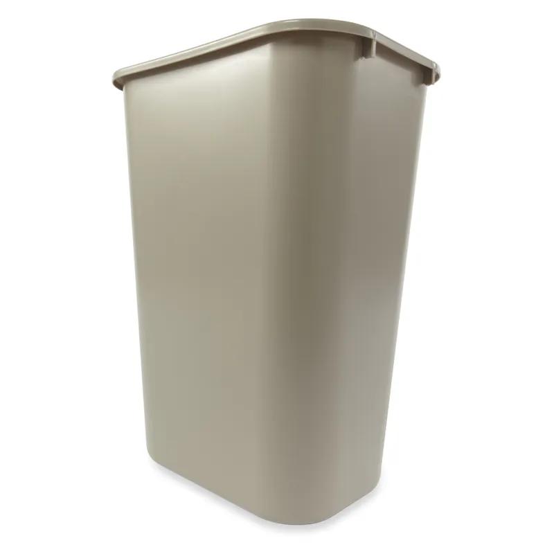 1-Stream Trash Can 15.25X11X19.88 IN 10.25 GAL 41 QT Beige Rectangle Resin Deskside 1/Each