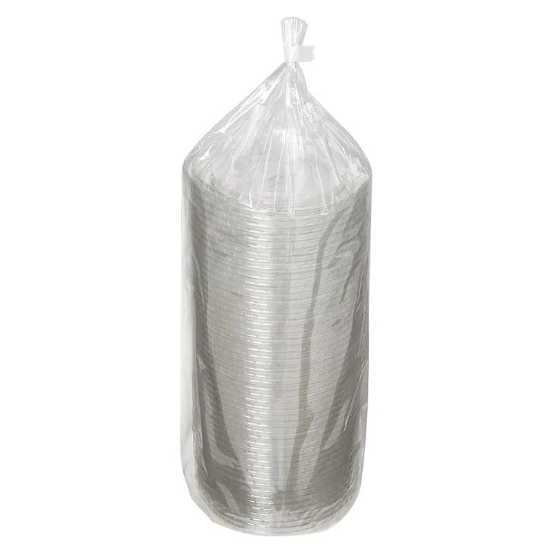 Victoria Bay Lid Flat 107MM 4.21 IN PET Clear Printed Round For 32 OZ Cold Cup Straw Slot 500/Case