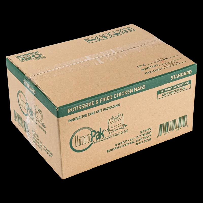 TO GO FRESH™ Rotisserie Chicken Bag 12.75X5.5X6.75+1.5 IN With Handle Vented 250/Case