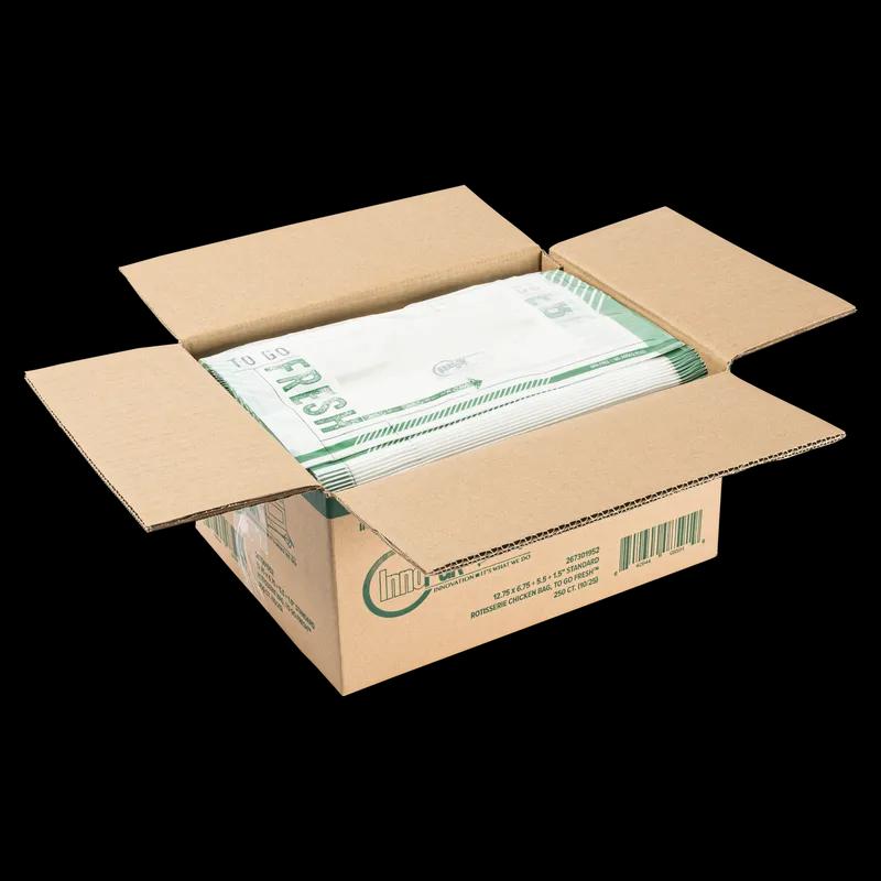 TO GO FRESH™ Rotisserie Chicken Bag 12.75X5.5X6.75+1.5 IN With Handle Vented 250/Case