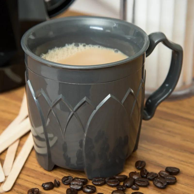 Dinex® Fenwick Mug 3.5 IN 8 FLOZ PP PE Graphite Insulated 48/Case